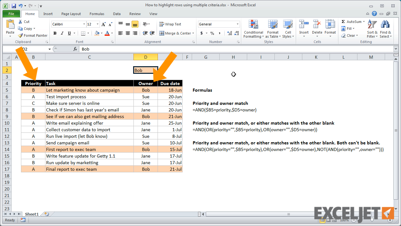 Excel Tutorial How To Highlight Rows Using Multiple Criteria Hot Sex Picture 0723